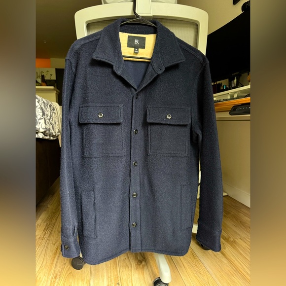 French Terry Shirt Jacket - Picture 1 of 3